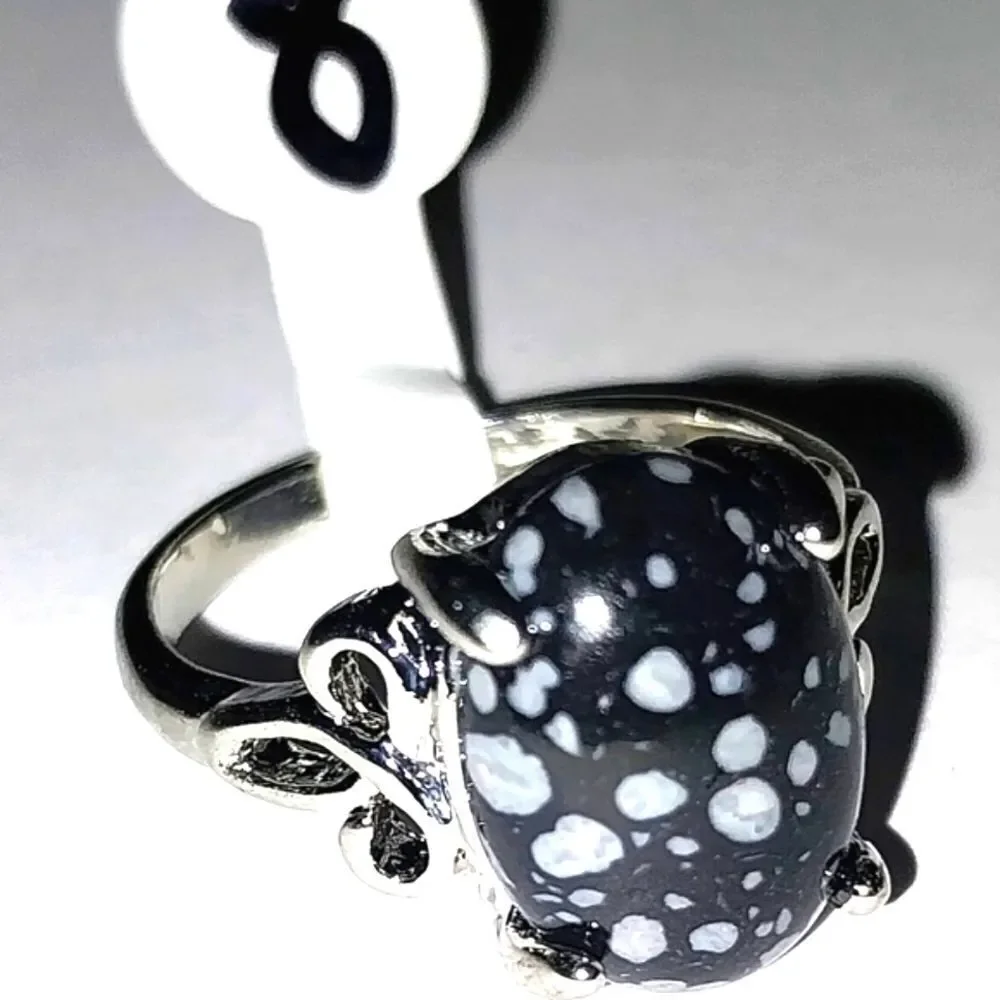 Vintage natural stone ring for women sz 8